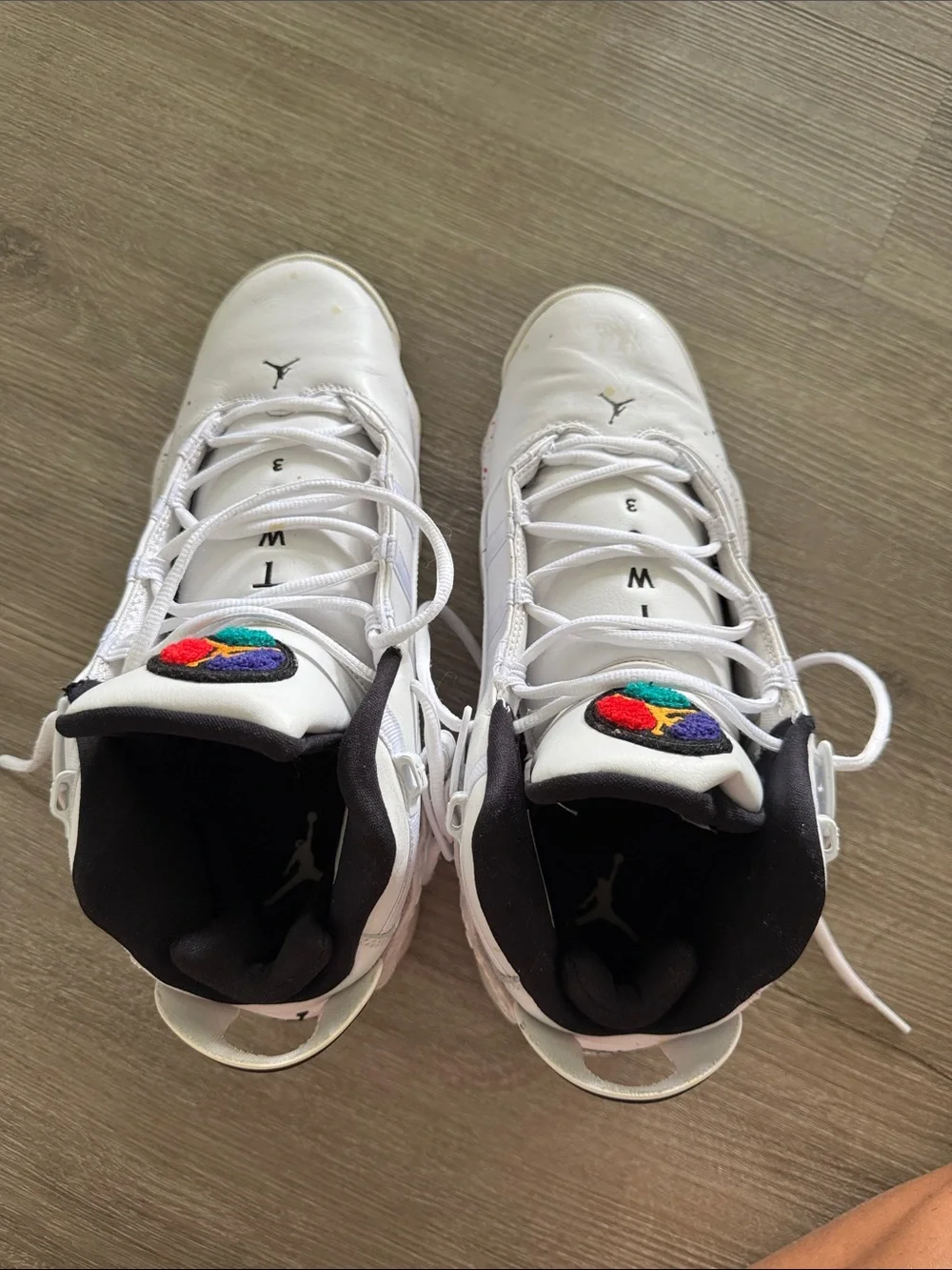 Jordan White Multicolor Logo Men's Sneakers